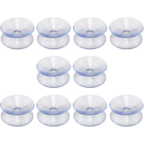 Double-sided suction cups compatible with glass table top, 10 suction cups without hooks, multifunctional mirror suction cups, double-sided non-slip glass suction cups (30mm)