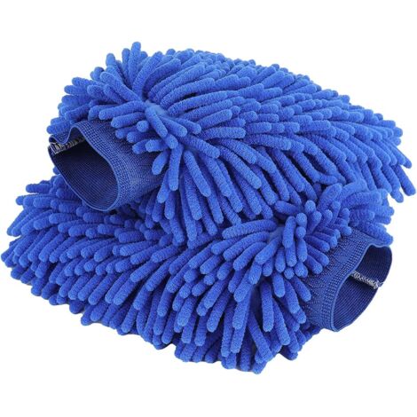 Clay Mitt 6 Pcs Microfiber Terry Weave Mitt With Thumb For Cars Paint Mitt Wash Mitt Microfiber Mitt Paint Gloves Car Washing Painting Gloves Terry Dusting Mitt (Blue Clay Bar Mitt