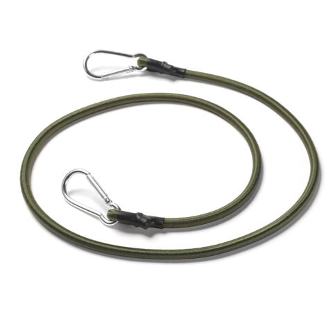 Outdoor Bungee Carabiner, 8mm Adjustable Elastic Rope with Carabiner - Bungee Cord for Outdoor Camping Luggage Bike Rack (60cm) (1/5)