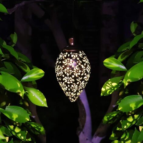 Picture of Decorative Metal Solar Lantern for Outdoor Tree Patio