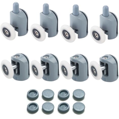Shower Door Rollers 8 Pieces Shower Door Rollers 23mm Shower for Bathroom, 4 Upper and 4 Lower NPTERBL (1/5)