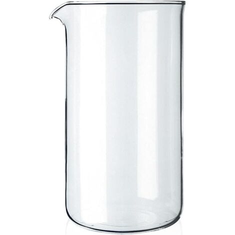 Replacement plunger glass 8 cups, transparent, 1 liter - diameter 10 cm, (1/5)