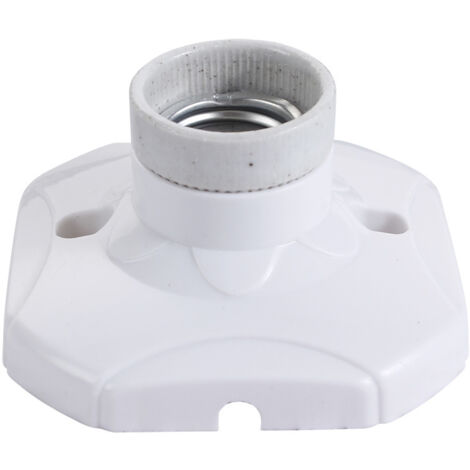 Ceiling light/Ceiling socket, plastic, porcelain, white, E27 max. 60W ...