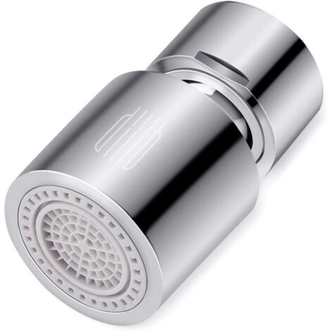 Faucet Aerator, 360° Swivel Bubbler Filter Faucet with 2 Spray Modes Anti-Splash Descaling Accessories for Bathroom Kitchen Sink, Water Saving-FM22 (1/5)