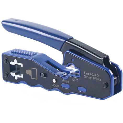 GJ670BL RJ45 Crimping Tool RJ45 Crimper Crimping Tool Pass Through For RJ45 Cat6a Cat6 Cat5e Ethernet Network