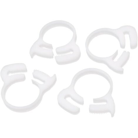 Hose Clamp Pliers Clip Clamp 21.5mm-23.5mm Double Ratchet Plastic Fixing White 4 pcs (1/3)