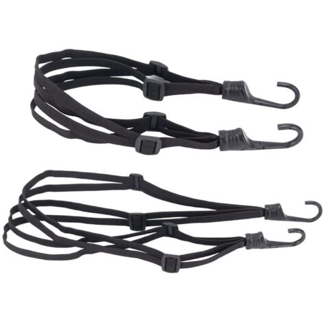 2 Pieces Motorcycle Bike Luggage Accessory, Luggage Strap Elastic Tensioners with Hooks - Luggage Solution for Motorcycle Bike Helmet Luggage Trolley Cargo Trailer (60-110 cm) (1/5)