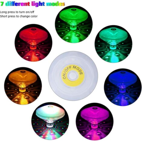 Waterproof Submersible LED Light Underwater Pool Lights with 7 Lighting ...