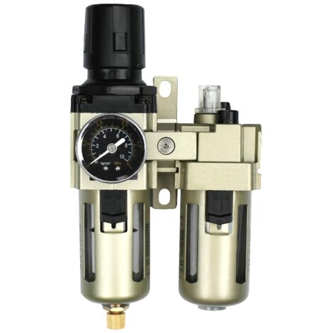 Water Separator Pressure Reducer Compressed Air Regulator for Compressed Air Compressor, 3/8 inch Filter and Oil Mist with Cup Cover (3/8inch) (1/4)