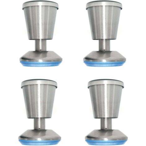 Set of 4 stainless steel furniture legs Height 80 mm Adjustable height 0-5 mm (1/5)