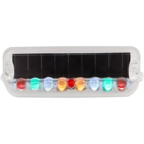 Universal Car Solar Power Simulated Alarm Warning Strobe Light Anti-theft 8 LED Flashing Safety Light Brake Light (1/4)