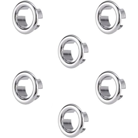 Sink Overflow Rings, Set of 6 Basin Overflow Cover Rings for Bathroom Kitchen Sink Overflow Rings