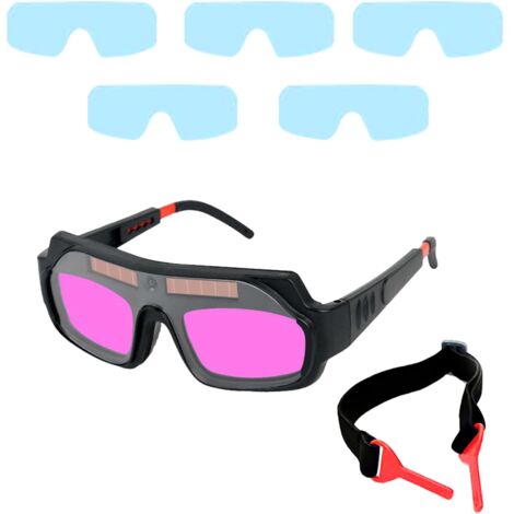 Welding Goggles, Welding Glasses for Protection, Auto Darkening, Anti-Glare Goggles Welding Glasses for Welder for Outdoor Welding (1/5)