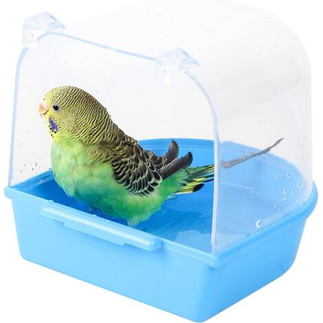 Bird Tub Bird Cage Supplies with Hook Transparent Bird Hanging Parrot (1/4)