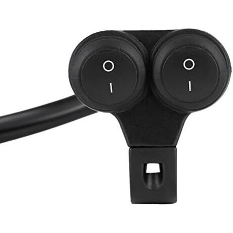 Motorcycle Handlebar Switch, Universal 22mm On/Off Switch Headlight Fog Light Dual Control Button(B) (1/5)