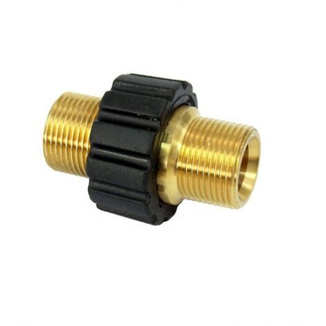 Hose Quick Connector, M22 x 1.5 Dual Male Pressure Washer Adapter Compatible with Karcher, Karcher HD & HDs Pressure Washer Hose (14mm Diameter) (1/5)