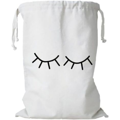 Large Canvas Laundry Bag with Drawstring for Toys Storage Travel Washing Machine (1/5)