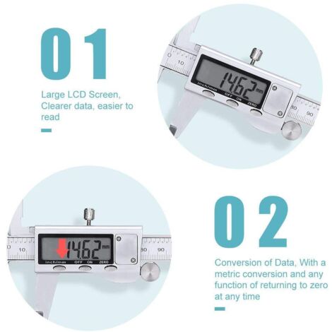 150mm Stainless Steel Electronic Digital Caliper Measuring Tools with ...