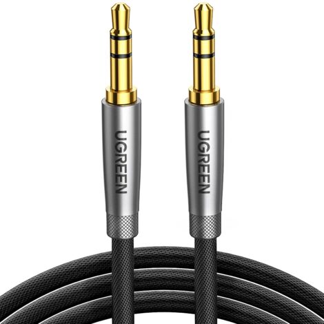 3.5mm Male to Male Nylon Braided Stereo Jack Audio Cable Car Aux Cable Compatible with iPhone 6S iPad iPod PC PS5 Controller Headphones HiFi Car Stereo Soundbar (1M) NPTERBL (1/5)