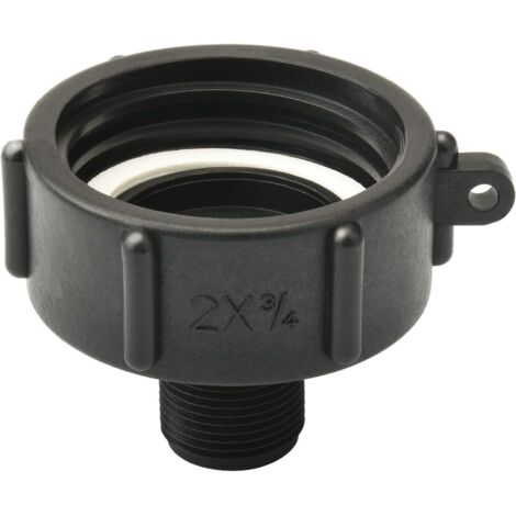 IBC Adapter S60 Screw Connection for IBC Water Tank 2 Inch by 3/4 Inch（1pcs）