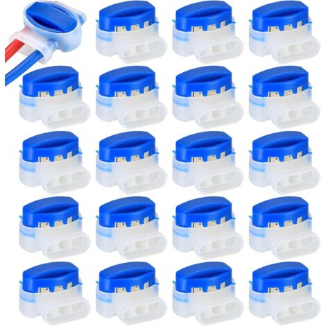 20 Pcs Premium Cable Connectors - Cable Terminals - For Boundary Wires - Robot Lawn Mower - Automotive - Waterproof & Weatherproof (1/5)