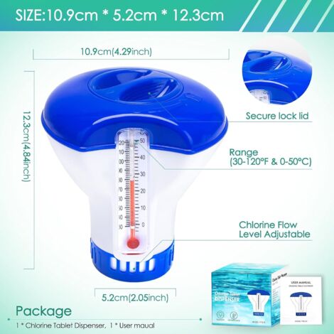 Floating Chlorine Dispenser, Automatic Chlorine Dispenser, Floating Spa ...