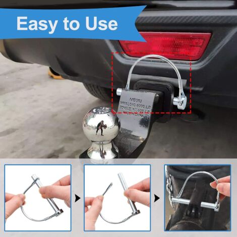Axle Lock Pin 4pcs Safety Lock Pin Lock Axle, 5/16 Inch PTO Lock with Round Retaining ...