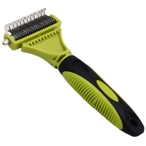 Dog Brush Cat Brush, Professional Dog Dematting Comb and Long Hair Dog Brush, Grooming Rake for Dogs and Cats Effectively Reduces Hair Loss by Up to 90% (1/5)