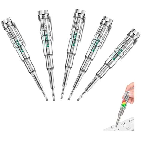 5 Pack Voltage Tester Pen  Intelligent Non-Contact Induction Test Pen - Voltmeter Power Detector Electric Screwdriver Indicator, Voltage Tester Pen AC Non-Contact (1/5)