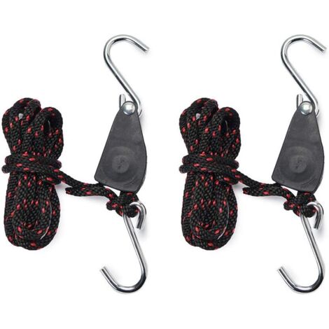 1/4 Inch Rope Ratchet Straps for Grow Light 2pcs Adjustable Hook Rope (1/5)