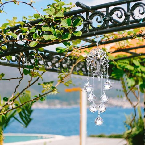 Crystal Sun, Window Prism, Suncatcher, Hanging Sun Catcher for Home, Garden, Crystal Lamp, Curtain Pendant, Hanging Decoration