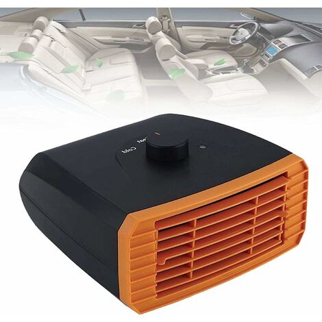 Car Flat Heater, Electric Fan Defroster, Plug-In Cigarette Lighter with