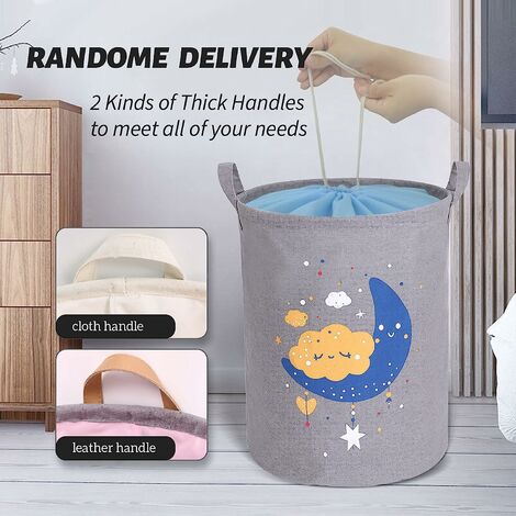 New Folding Laundry Basket Round Storage Bin Bag Large Hamper Collapsible  Clothes Toy Basket Bucket Organizer Large Capacity