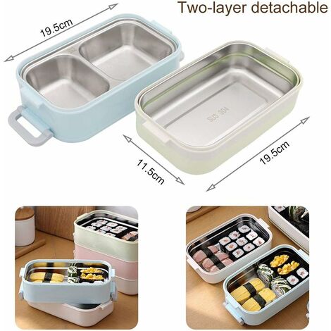 thumbnail image 2 of Insulated Food Container 304 Stainless Steel Thermal Lunch Box Leakproof Food Storage Containers, Bento Box For Adults Men Women Hot Lunch Box For Kids 2 of 9
