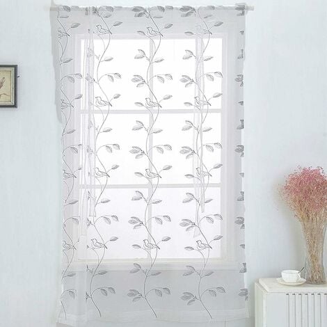 Roman Shades Voile Sheer Fabric Short Curtain for Small Window Bedroom Living Room Kitchen 60X120cm (White)