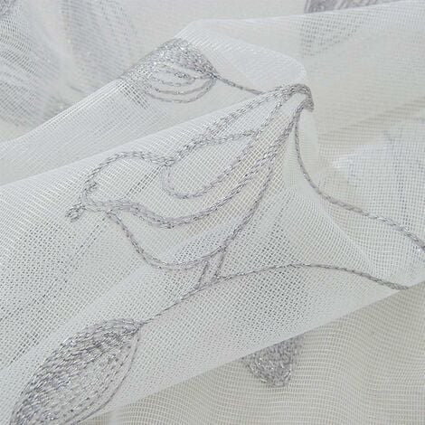 Roman Shades Voile Sheer Fabric Short Curtain for Small Window Bedroom Living Room Kitchen 60X120cm (White)
