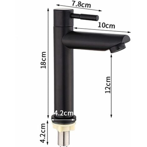 Matte Black Stainless Steel Bathroom Faucet