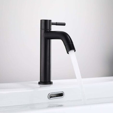 Matte Black Stainless Steel Bathroom Faucet