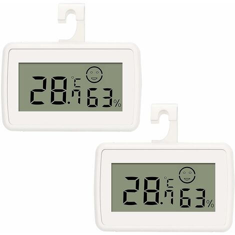 Digital Thermo Hygrometer, Large Indoor Lcd Thermometer, Temperature  Humidity Meter With Min/max Records, / Switch, Comfort Gauge, Ideal For  Bedroom