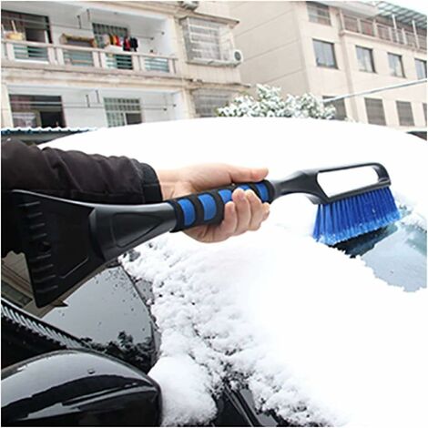 Snow Shovels Snow Brush and Removable Deluxe Scraper Car Snow Shovel Brush Winter  Window Windshield Snow Removal Auto Care (Color : Red)