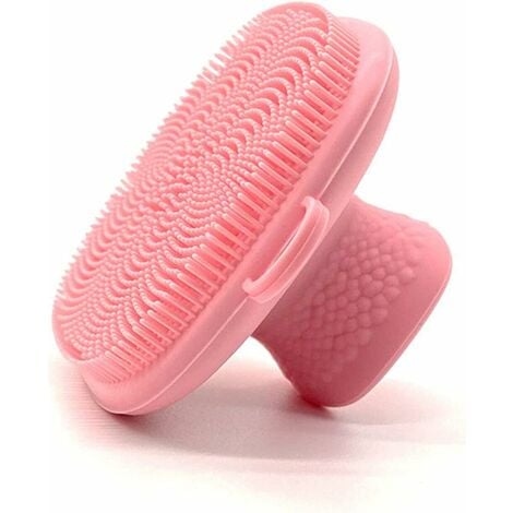 2 in 1 Silicone Facial Cleansing Brush, Deep Cleanser Skincare Tools,Blackhead & Pore Clean Brush, Body & Face Scrub Gift for Women Men (Pink)