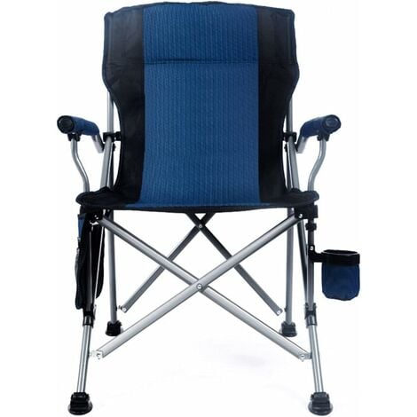 Folding Camping Chair Heavy Duty Support 330 lbs Outdoor Chairs with Arm  Rest Cup Holder and Portable Carrying Bag for Fishing Garden Picnic and  Travel,Blue