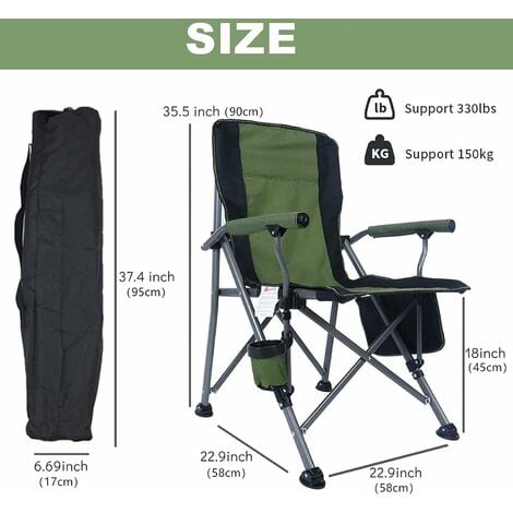 Reclining Fishing Chair, All Terrain Fishing Chair Fishing Chair Camping  Chair Heavy Duty with Adjustable Front and Rear Legs,Black Gray,Set 3