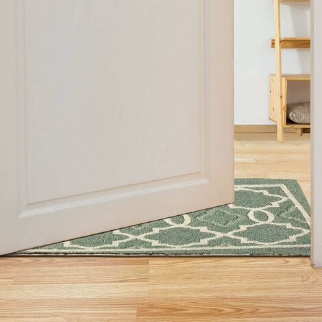 Dust Proof Door Mat, Indoor and Outdoor Anti-Slip Dirty Door Mat, Super Absorbent Floor Mat, Machine Washable Door Mat (Green, 50 x 80 cm)