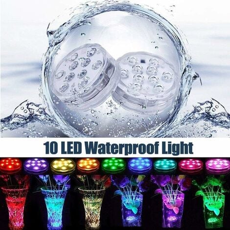 Submersible LED Light, Waterproof RGB Multicolor LED Lighting with