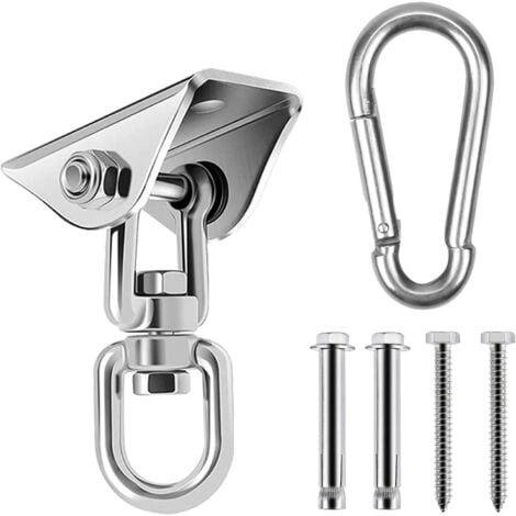 Heavy Duty Stainless Steel Ceiling Hook, 360° Rotation Hanging Swing Hook,  Ceiling Bracket Mount Hook for Hanging Chair Punching Bag Boxing Hammock  Yoga