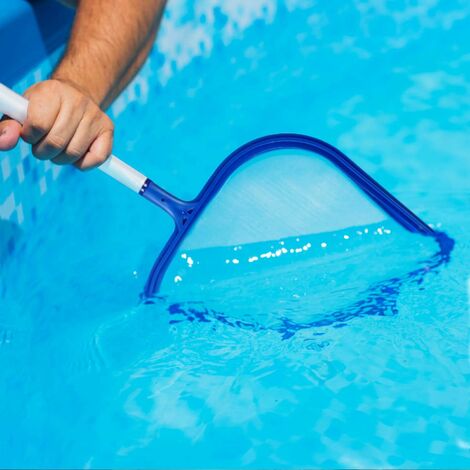 Surface Landing Net, Leaf Skimmer with 1.2M Detachable Handle Fine Mesh Net  Swimming Pool Cleaning