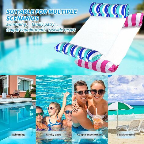 Inflatable Pool Mattress, 4 in 1 Multi ...