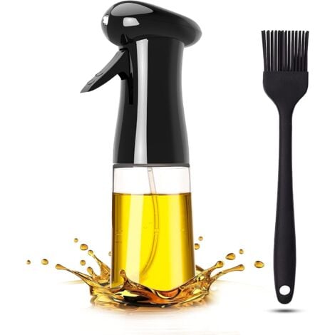 Food Grade Olive Oil Sprayer - 210ml - Spray Bottle (Black)