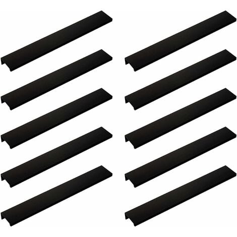 10pcs black Kitchen Cabinet Drawer Pull Handle (160mm, black)